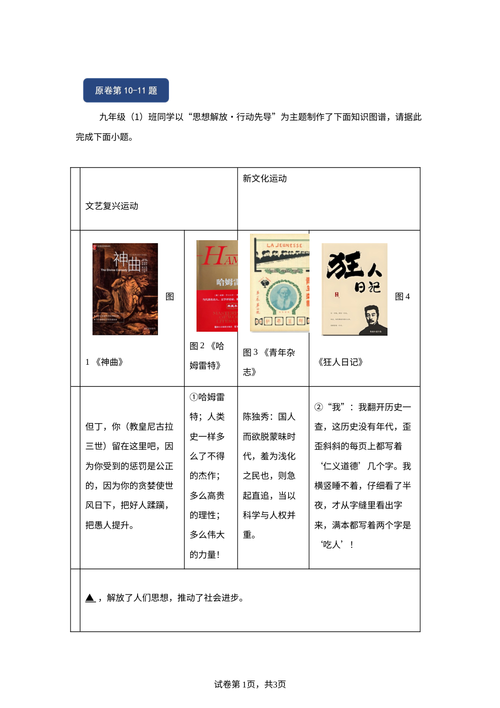 2026年山西省中考历史真题变式练习-世界史 第1页预览